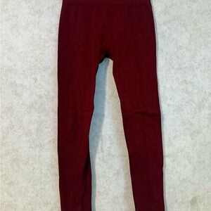 Fleece Lined Maroon Leggings
